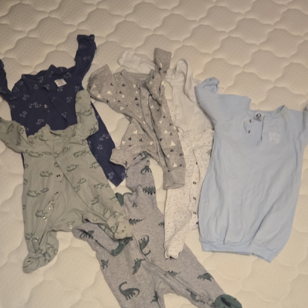 Mixed Baby One-Piece Bundle in Blue, Gray, Green, Navy